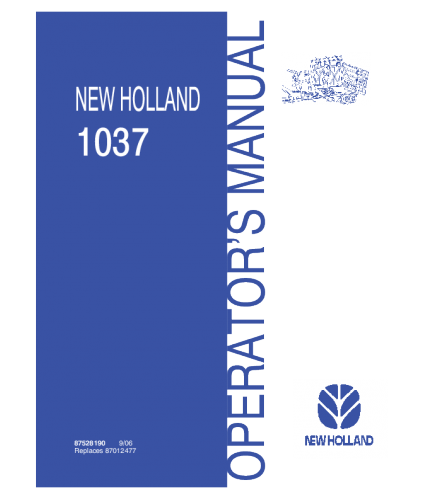NEW HOLLAND 1037 BALE WAGON OPERATOR'S MANUAL