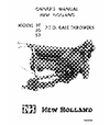 NEW HOLLAND 49 50 53 P.T.O. BALE THROWER OPERATOR'S MANUAL