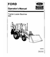 NEW HOLLAND 550 BACKHOE LOADER OPERATOR'S MANUAL