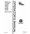 NEW HOLLAND 555D, 575D, 655D, 675D BACKHOE LOADER OPERATOR'S MANUAL