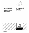 NEW HOLLAND 758C BACKHOE OPERATOR'S MANUAL