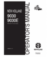 NEW HOLLAND 9030 9030E BI - DIRECTIONAL TRACTOR OPERATOR'S MANUAL