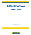 NEW HOLLAND BB940S, BB940P, BB940R, BB960S, BB960R BALER SERVICE REPAIR MANUAL