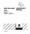 NEW HOLLAND FORD GT22 GARDEN TRACTOR OPERATOR'S MANUAL