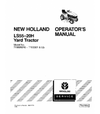 NEW HOLLAND FORD LS55-20H YARD TRACTOR OPERATOR'S MANUAL