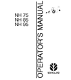 NEW HOLLAND NH75, NH85, NH95 BACKHOE LOADER OPERATOR'S MANUAL