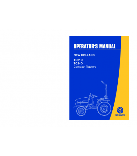 NEW HOLLAND TC21D, TC24D TRACTOR OPERATOR'S MANUAL