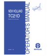 NEW HOLLAND TC21D TRACTOR OPERATOR'S MANUAL