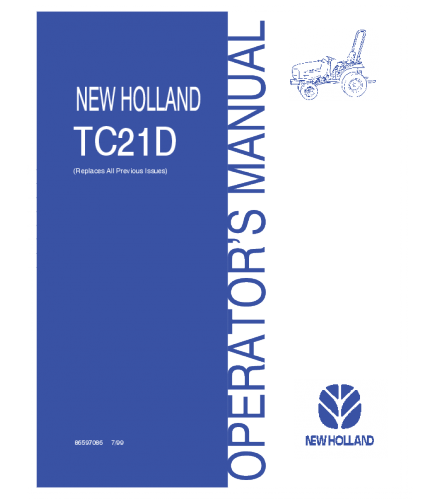 NEW HOLLAND TC21D TRACTOR OPERATOR'S MANUAL