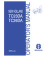 NEW HOLLAND TC23DA, TC26DA TRACTOR OPERATOR'S MANUAL