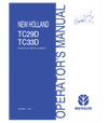 NEW HOLLAND TC29D, TC33D TRACTOR OPERATOR'S MANUAL