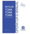 NEW HOLLAND TC35A, TC40A, TC45A TRACTOR OPERATOR'S MANUAL