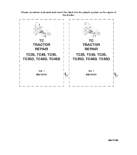 NEW HOLLAND TC35, TC35D, TC40, TC40D, TC45, TC45D TRACTOR SERVICE REPAIR MANUAL