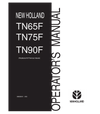 NEW HOLLAND TN65F, TN75F, TN90F TRACTOR OPERATOR'S MANUAL