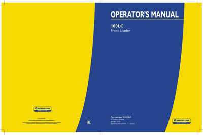 New Holland 100LC Loader Operator's Manual 90339064
