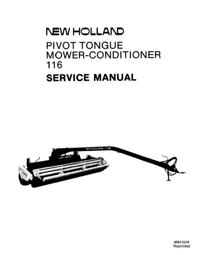 New Holland 116 Mower Conditioner Service Repair Manual 40011610