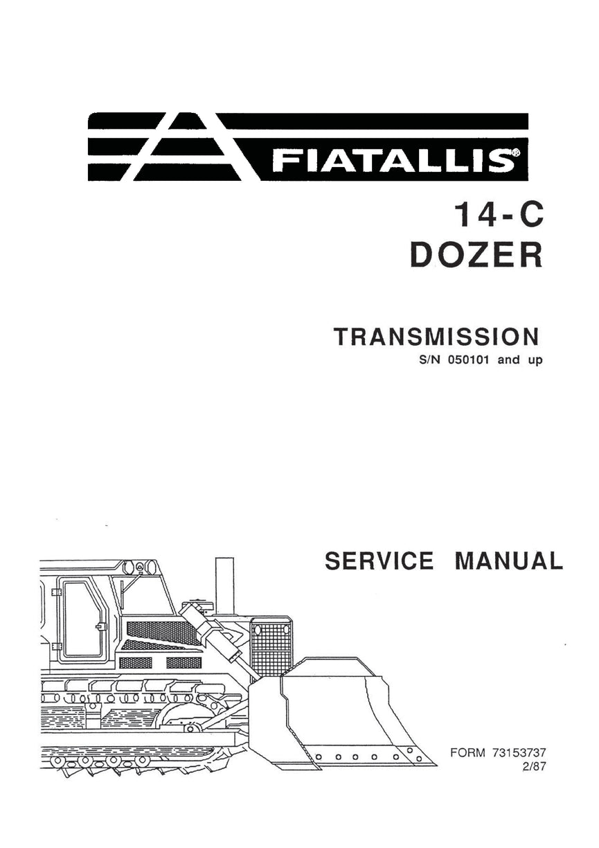 New Holland 14-C Dozer Transmission Service Repair Manual 73153737
