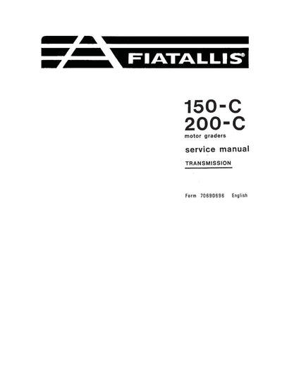 New Holland 150-C 200-C Motor graders Transmission Service Repair Manual 70690696