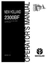 New Holland 2300BF Frame (for TV140 9030 9030E with PTO pump) Operator's Manual 86574145