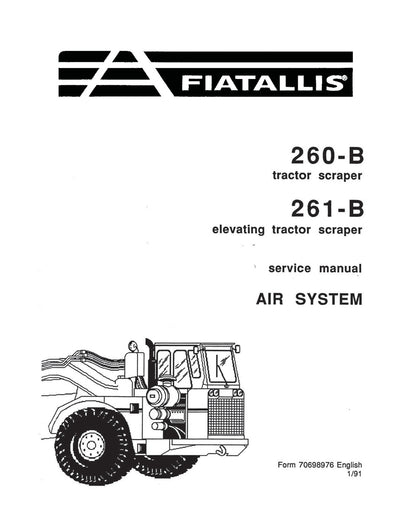 New Holland 260-B Tractor Scraper 261-B Elevating tractor Scraper Service Repair Manual 70698976