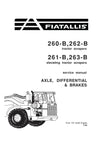 New Holland 260-B, 262-B, 261-B, 263-B Tractor Scrapers Axle, Diffential & Brakes Service Repair Manual 73112420