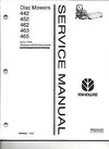 New Holland 442, 452, 462, 463 and 465 Disc Mowers Service repair Manual 40044253 