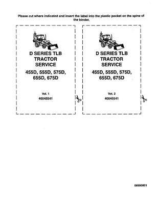 New Holland 455D, 555D, 575D, 655D and 675D TLB Service repair Manual 40045541