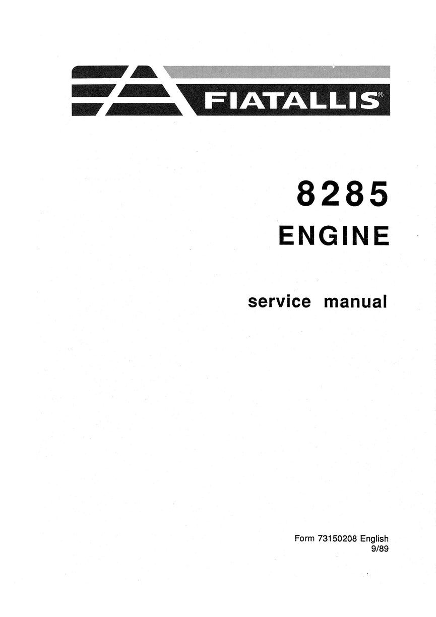 New Holland 8285 Engine Service Repair Manual 73150208