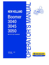 New Holland Boomer 3040 3045 3050 (With 12×12 Gear Transmission) Tractor Operator's Manual 87477124 