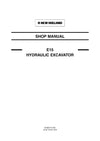 New Holland E15 HYDRAULIC EXCAVATOR Service Repair Workshop Manual 87360157