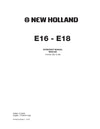 New Holland E16 E18 Mini Crawler Excavator Service Repair Manual 60413396