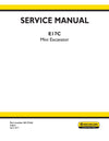 New Holland E17C Mini Excavator Service Repair Manual 48127446