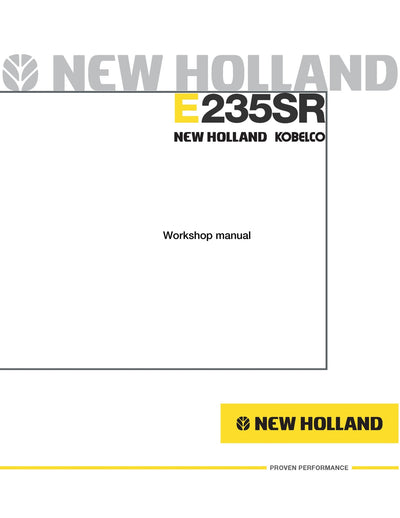 New Holland E235SR Excavator Workshop Service Reapair Manual 60413436