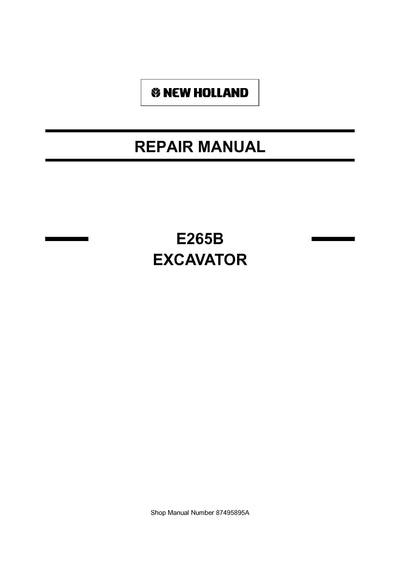 New Holland E265B Excavator Service Repair Manual 87495895A