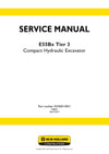 New Holland E55Bx Tier 3 Compact Hydraulic Excavator Service Repair Manual S5HS0014E01