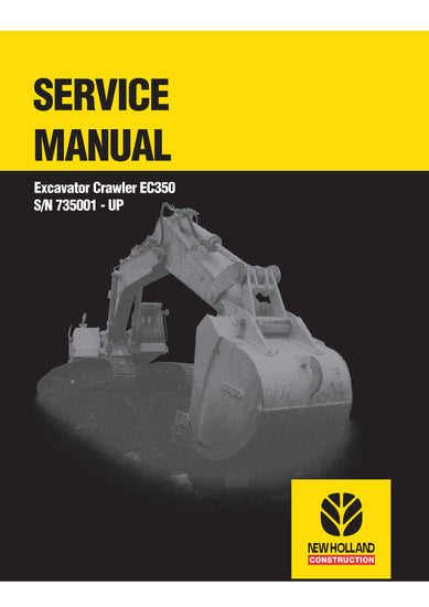 New Holland EC350 Crawler Excavator Service Repair Manual 73179393R0 New Holland EC350 Crawler Excavator Service Repair Manual 73179393R0