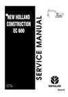New Holland EC600 Excavator Crawler Service Repair Manual 73179401