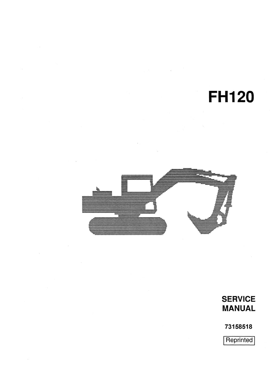 New Holland FH120 Hydraulic Excavator Service Repair Manual 73158518R0