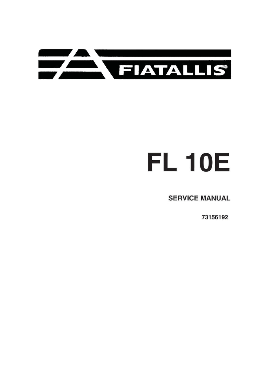 New Holland FL10E Crawler Loader Service Repair Manual 73156192