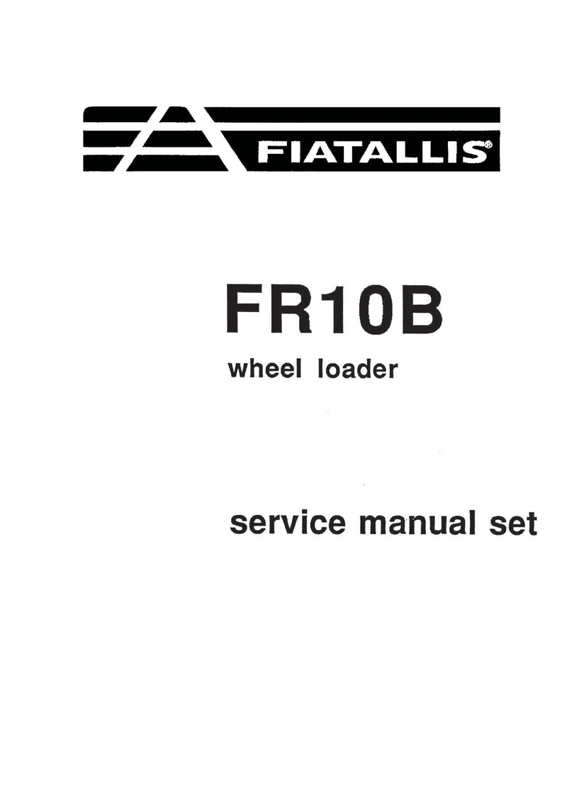 New Holland FR10B Wheel Loader Service Manual Set Manual 73151988 New Holland FR10B Wheel Loader Service Manual Set Manual 73151988