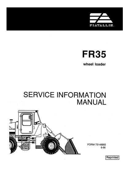 New Holland FR35 Wheel Loader Service Information Manual 73148882