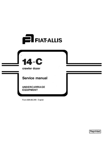 New Holland Fiat-Allis 14-C Crawler Dozer Service Repair Manual 60406290