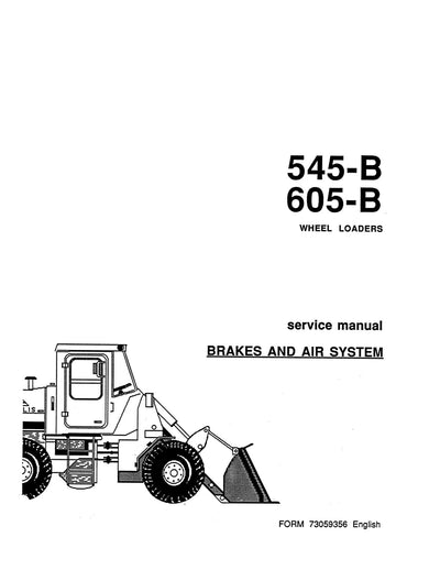 New Holland Fiat-Allis 545-B 605-B Brakes and Air System Service Repair Manual 73059356