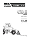 New Holland Fiat-Allis 545 545H 545-B 605-B 645 645-B 745 745H 745-B 745H-B Wheel Loader Axles Service Repair Manual 73053547