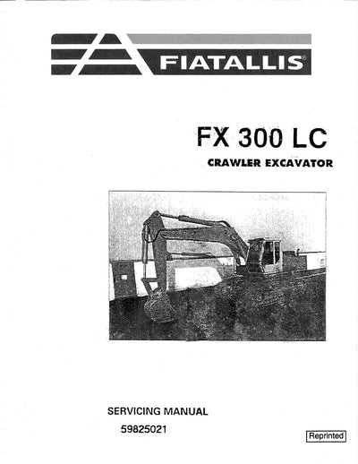 New Holland Fiat Allis FX 300LC Crawler Excavator Service Repair Manual 59825021