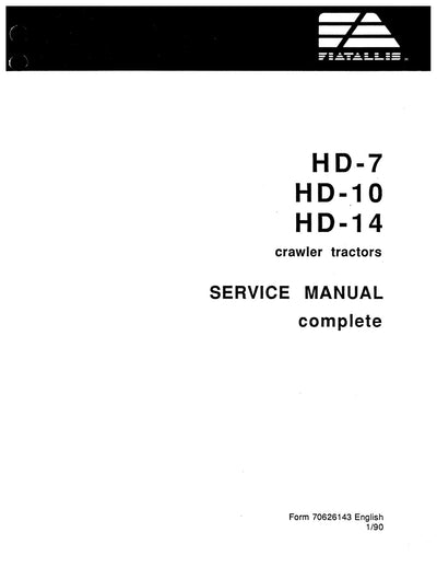 New Holland Fiat Allis HD-7 HD-10 HD-14 Crawler Tractor Service Repair Manual 70626143