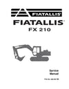 New Holland Fiat Allis fx210 Track Excavator Service Repair Manual 60406755
