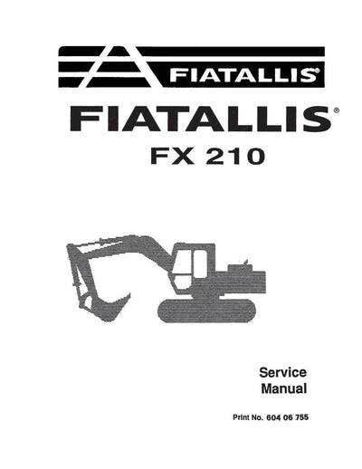 New Holland Fiat Allis fx210 Track Excavator Service Repair Manual 60406755