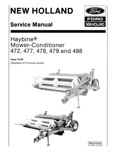 New Holland Ford 472, 477, 478, 478 and 488 Mower Conditioner Service repair Manual 40047253