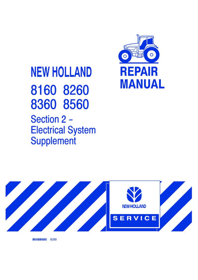 New Holland Ford 8160 8260 8360 8560 Tractor Service Repair Manual 86588680